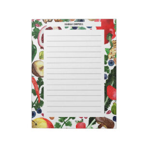 GRENSLIJST VAN DE Waterverf VAN DE KUSTVRIJ VLEES Notitieblok