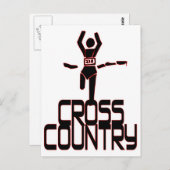 GRENSOVERSCHRIJDEND LAND FINISH LINE RUNNER BRIEFKAART (Voorkant / Achterkant)