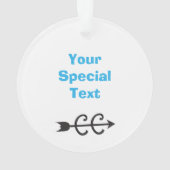 Grensoverschrijdend licht blauw schoen© 2-zijdig ornament (achterkant)