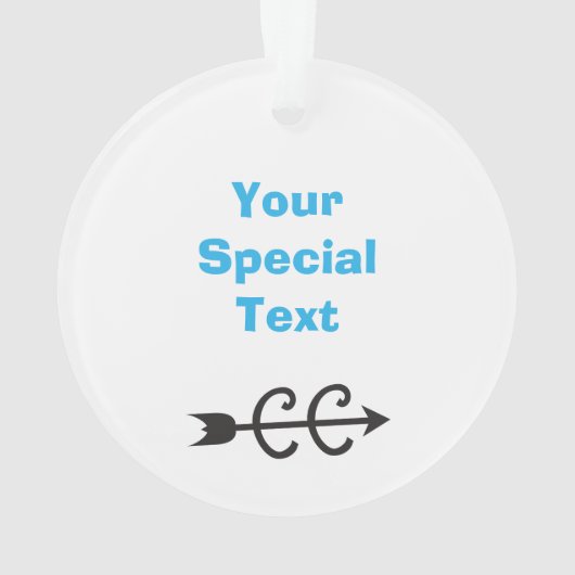 Grensoverschrijdend licht blauw schoen© 2-zijdig ornament (achterkant)