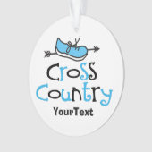 Grensoverschrijdend licht blauw schoen© 2-zijdig ornament (voorkant)