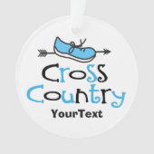 Grensoverschrijdend licht blauw schoen© 2-zijdig ornament (voorkant)