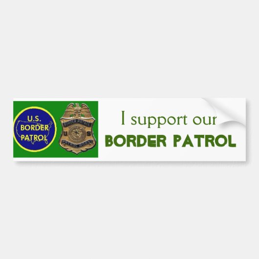 grenspatrouille bumpersticker (Voorkant)