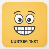 Grensvlak met open ogen vierkante kartonnen onderzetter (Voorkant)