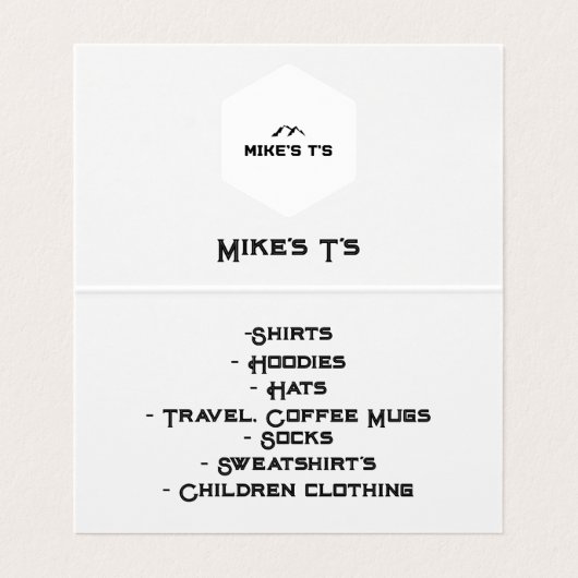 Grenzeloos en vet visitekaartjes (Binnenkant ongevouwen)