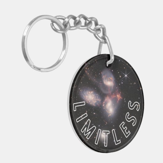 Grenzeloos Inspirerend Gepersonaliseerd 2-zijdig Sleutelhanger (Voorkant Links)