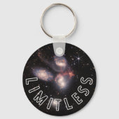 Grenzeloos Inspirerend gepersonaliseerd bericht Sleutelhanger (Voorkant)