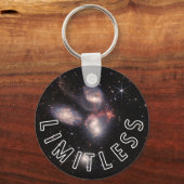 Grenzeloos Inspirerend gepersonaliseerd bericht Sleutelhanger (Voorkant)