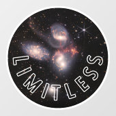 Grenzeloos Inspirerend Rond Raamsticker (Vel)