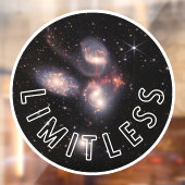 Grenzeloos Inspirerend Rond Raamsticker (Vel 2)