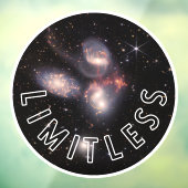 Grenzeloos Inspirerend Rond Raamsticker (Vel 3)