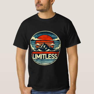 Grenzeloze horizon: Mountain Sunset Art T-shirt