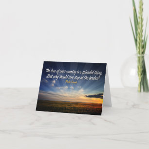 "Grenzeloze liefde" Inspirerend Quote Bedankkaart