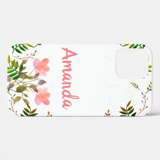 Grenzen, bladeren en bloemen Case-Mate iPhone case (Achterkant (horizontaal))