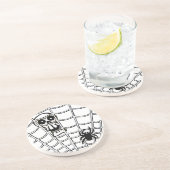 Grès Araignée en Web avec Dessous de verre crânien (Côté)