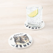 Grès Aucun dessous de verre en pierre de chat Regrets (Côté)