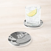 Grès Bienvenue Sur Le Dessous de verre En Niveaux De Gr (Côté)