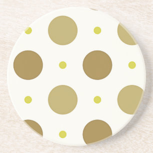 Grès Brown Polka Dot Retro Design Dessous de verre en g
