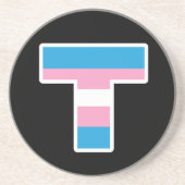 Grès Capitale de la fierté trans T Dessous de verre en (Devant)