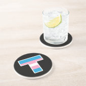 Grès Capitale de la fierté trans T Dessous de verre en (Côté)