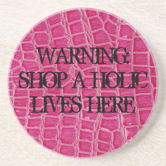 Grès Crocodile rose Croc Peau Dessous de verre en cuir (Devant)