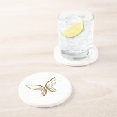 Grès Dessous de verre Abstraits en silhouette papillon (Côté)