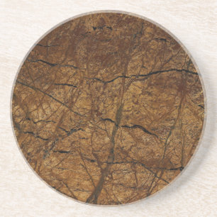 Grès Dessous de verre Brown en pierre