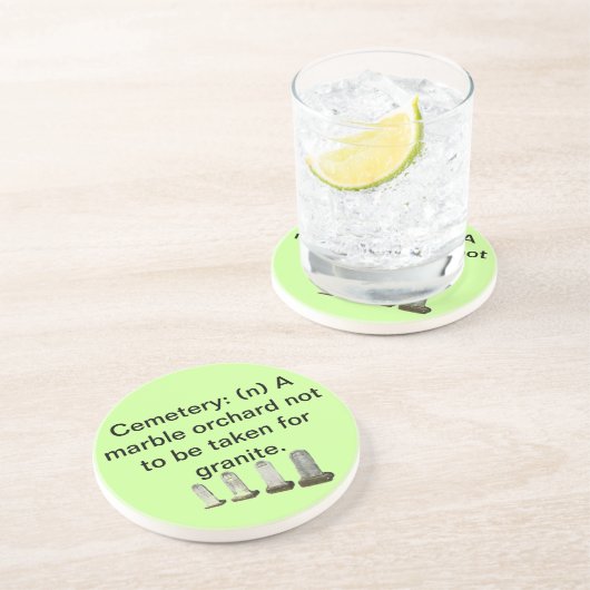 Grès Dessous de verre - Cimetière=verger en marbre (Côté)