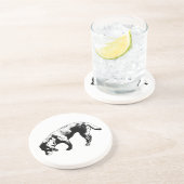 Grès Dessous de verre d'art élégant en encre Labrador (Côté)