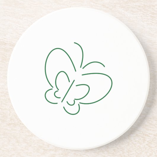 Grès Dessous de verre d'art en ligne papillon (Devant)