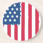Grès Dessous de verre de boisson en pierre patriotique (Devant)