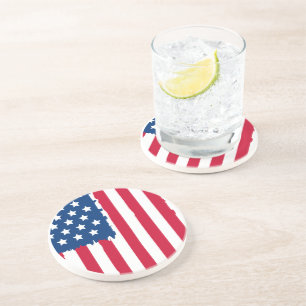 Grès Dessous de verre de boisson en pierre patriotique