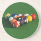 Grès Dessous de verre de boules de billard en rack (Devant)