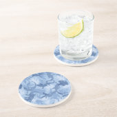 Grès Dessous de verre de camouflage en Reptile Bleu (Côté)