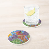 Grès Dessous de verre de chien mâché en bleu (Côté)