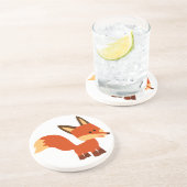 Grès Dessous de verre de Fox de dessin animé en Astute  (Côté)