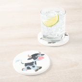 Grès Dessous de verre de vache caricaturé en jote Joggi (Côté)