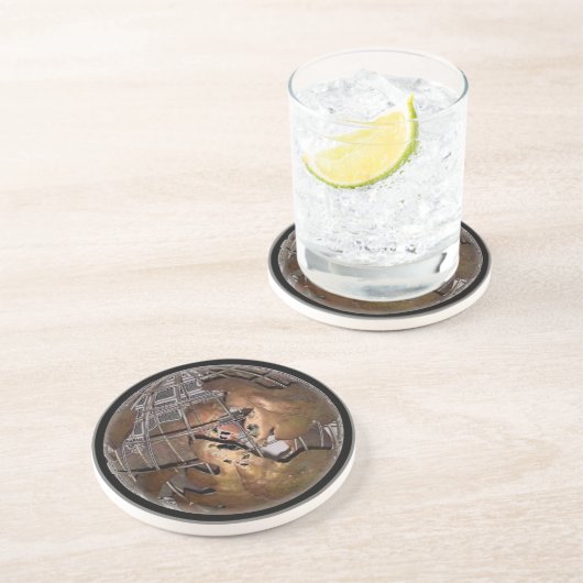 Grès Dessous de verre didimensionnel en laiton (Côté)