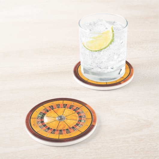 Grès Dessous de verre en bois classiques de roue de (Côté)