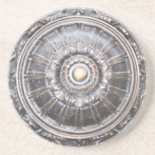 Grès Dessous de verre en bronze gothiques de médaillon