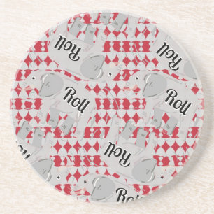 Grès Dessous de verre en céramique « Éléphant sur un Ro