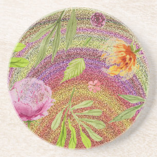 Grès Dessous de verre en céramique « Sand Flower »