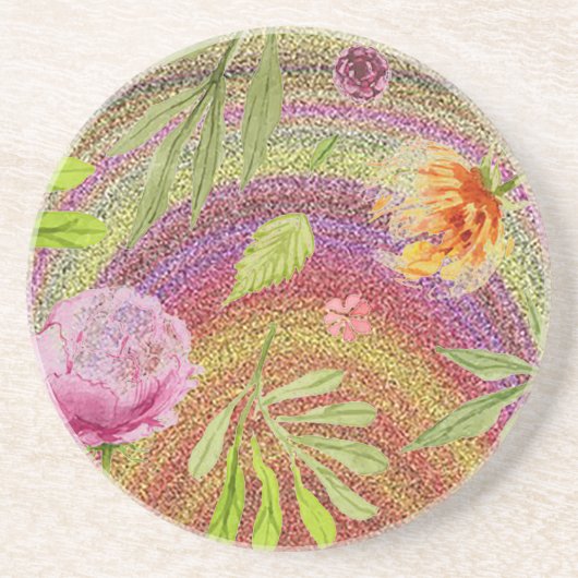 Grès Dessous de verre en céramique « Sand Flower » (Devant)