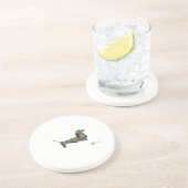 Grès Dessous de verre en marbre de Dachshund (Côté)