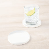 Grès Dessous de verre en papier rustique en marbre blan (Côté)