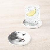 Grès Dessous de verre en pierre à visage de chat stylis (Côté)