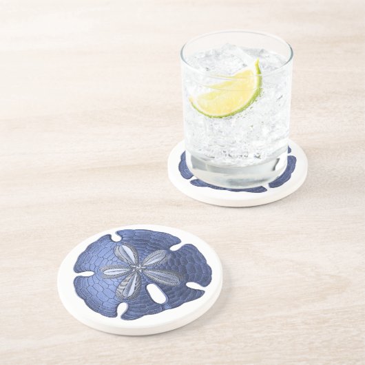 Grès Dessous de verre en pierre bleu Dollar (Côté)