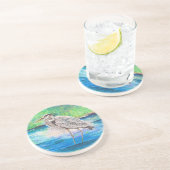 Grès Dessous de verre en pierre de Héron bleu (Côté)