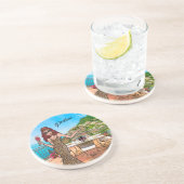 Grès Dessous de verre en pierre de Positano Leopard (Côté)