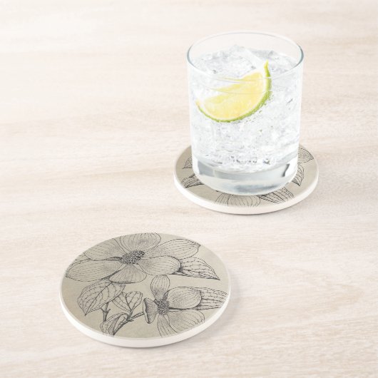 Grès Dessous de verre en pierre de sable de Dogwood (Côté)